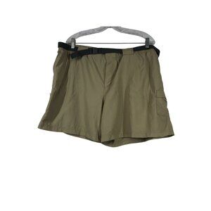 COLUMBIA - MEN'S XXL  - BEIGE 100% NYLON BELTED SHORTS